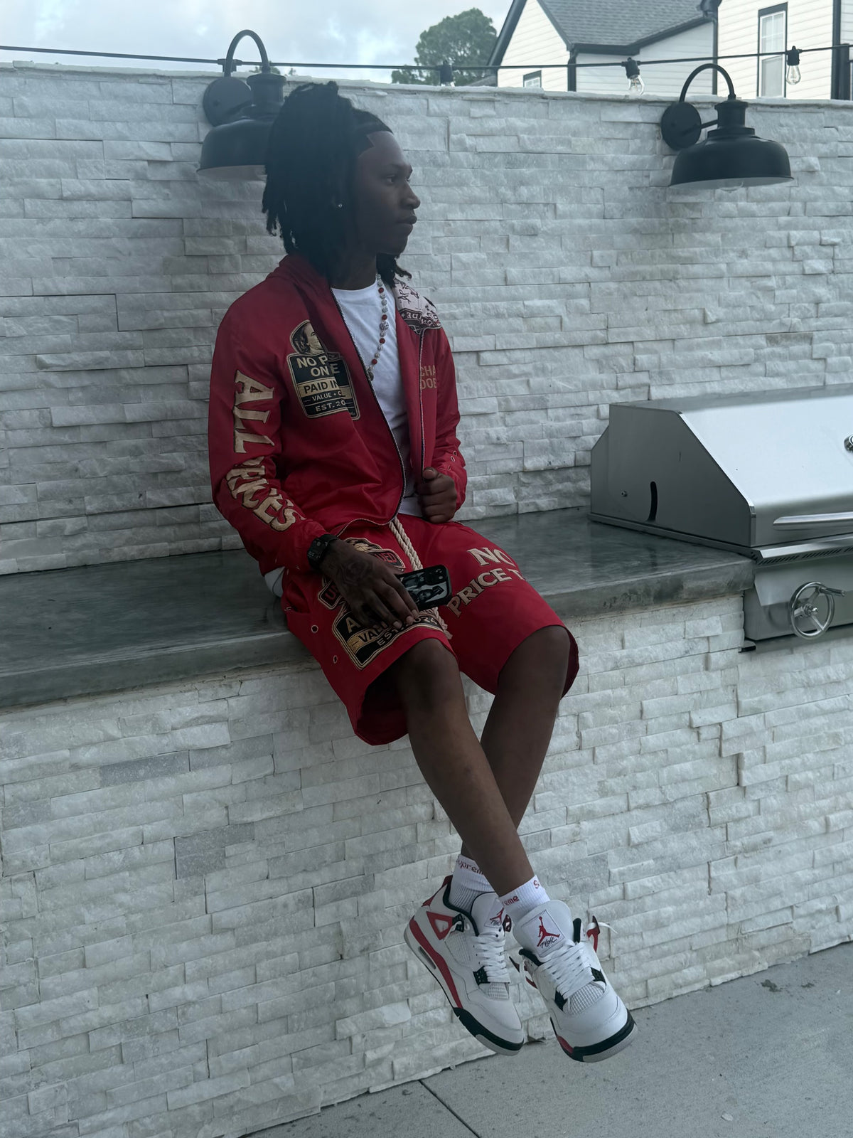 Red “ Blood Money “ All Price Windbreaker