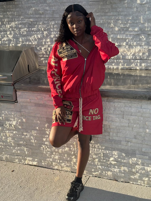 Red “ Blood Money “ All Price Windbreaker