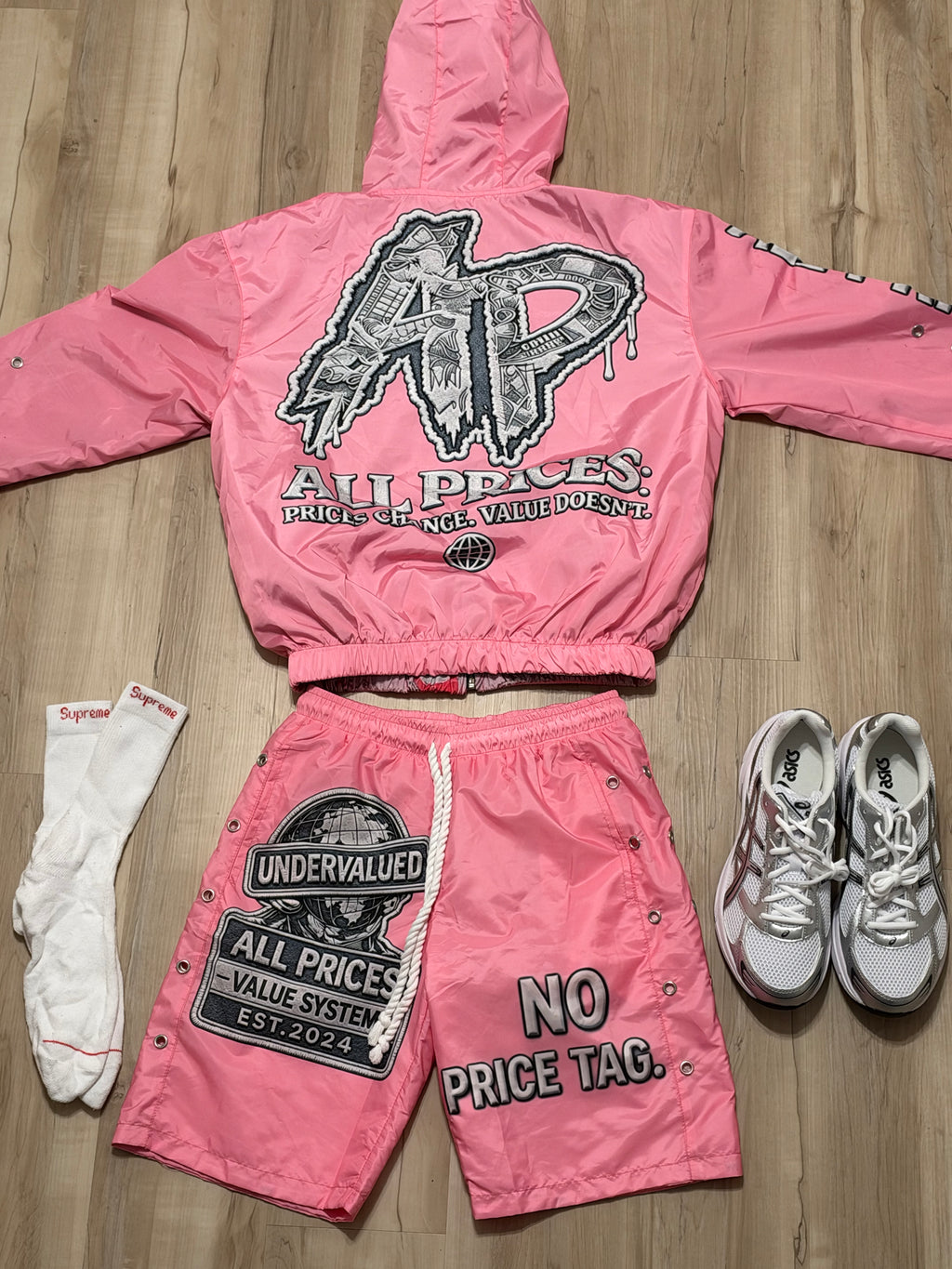 Pink “ Rose Money “ All Price Windbreaker