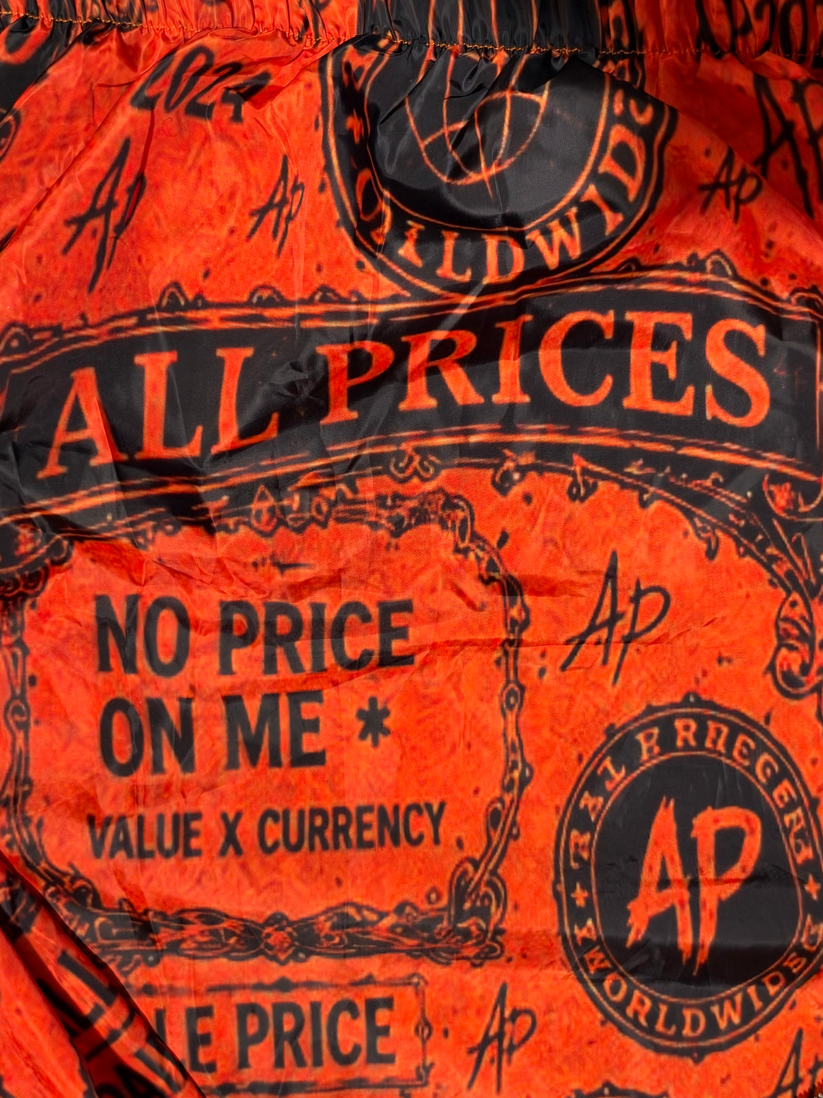 Orange “ Burnt Currency “ All Price Windbreaker