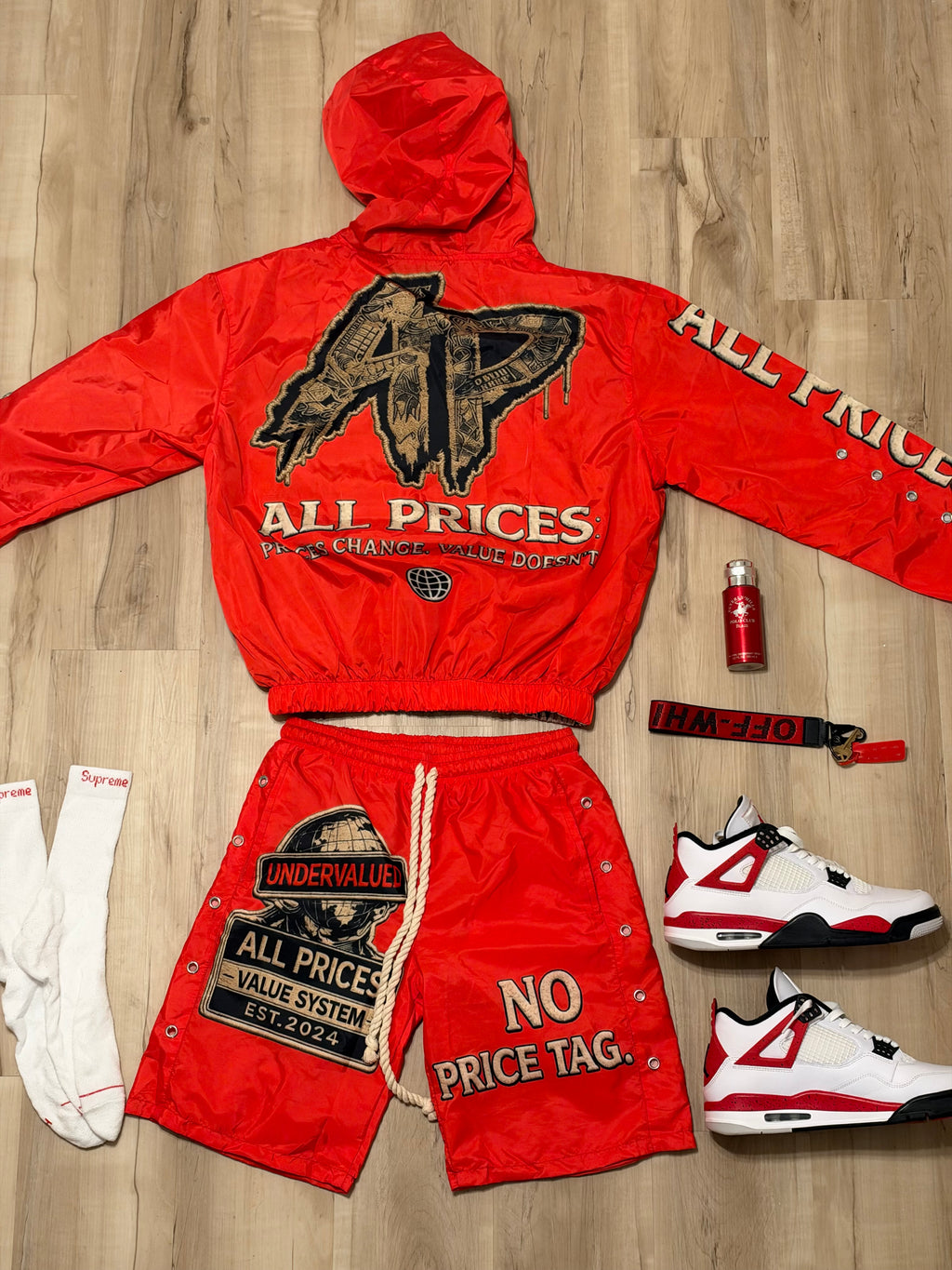 Red “ Blood Money “ All Price Windbreaker