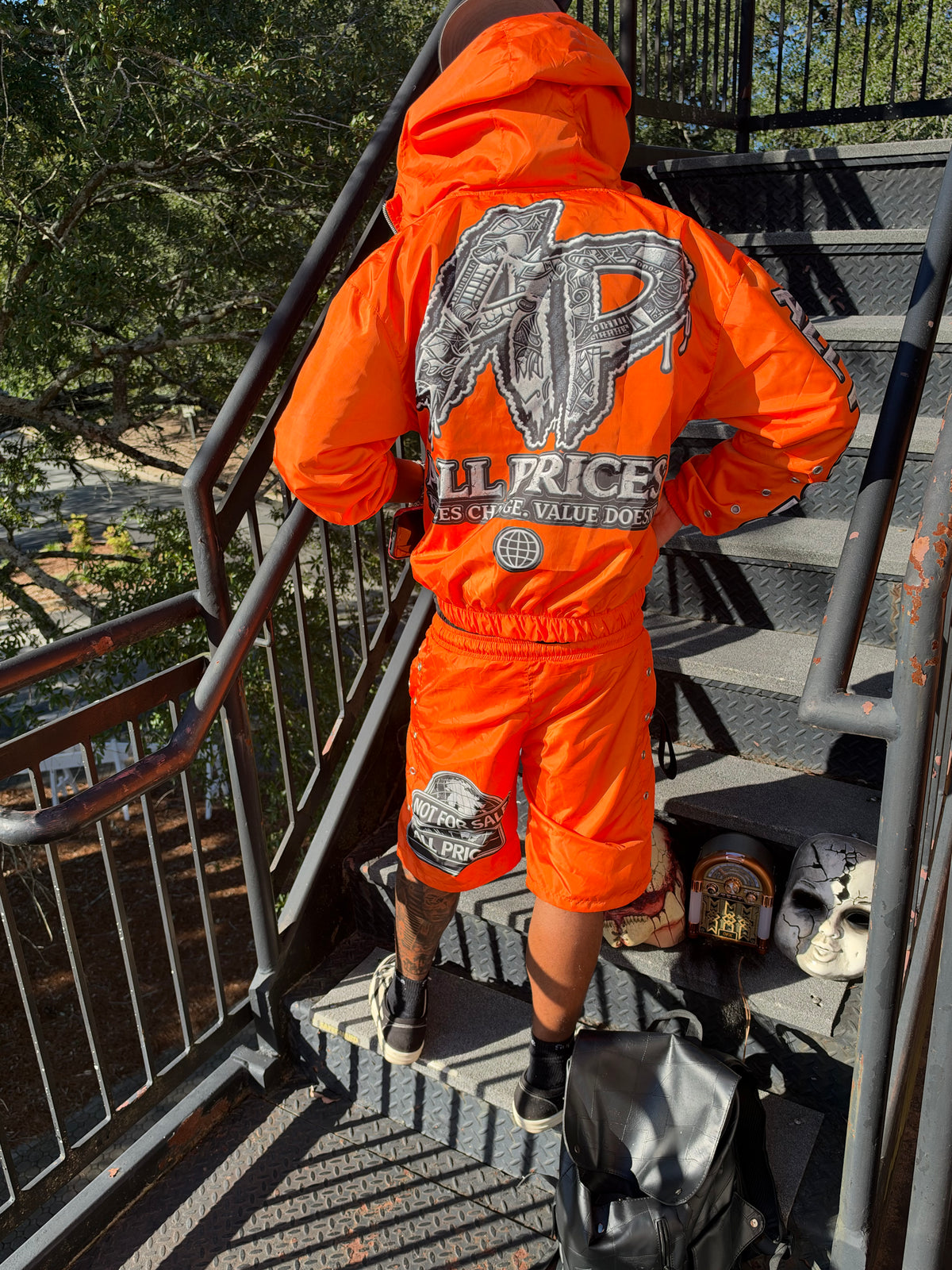 Orange “ Burnt Currency “ All Price Windbreaker