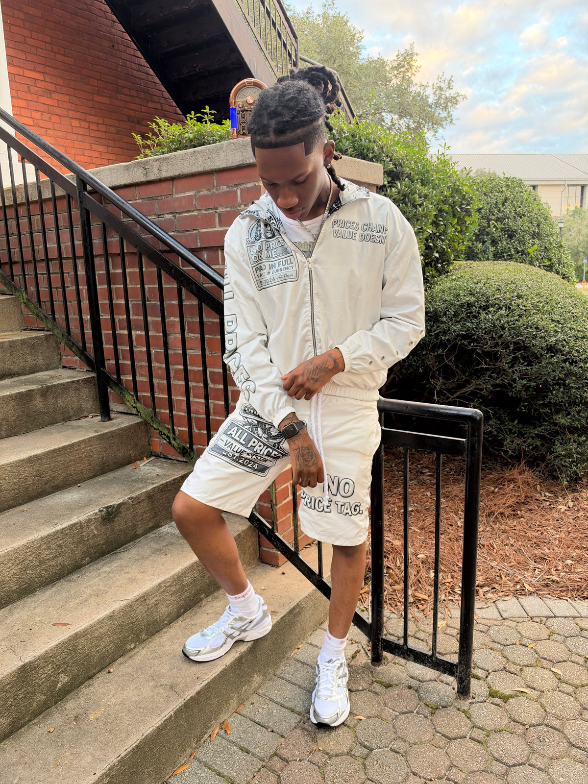 White “ Pure Profit “ All Prices Windbreaker
