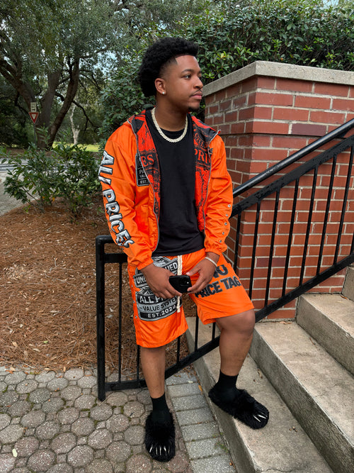 Orange “ Burnt Currency “ All Price Windbreaker